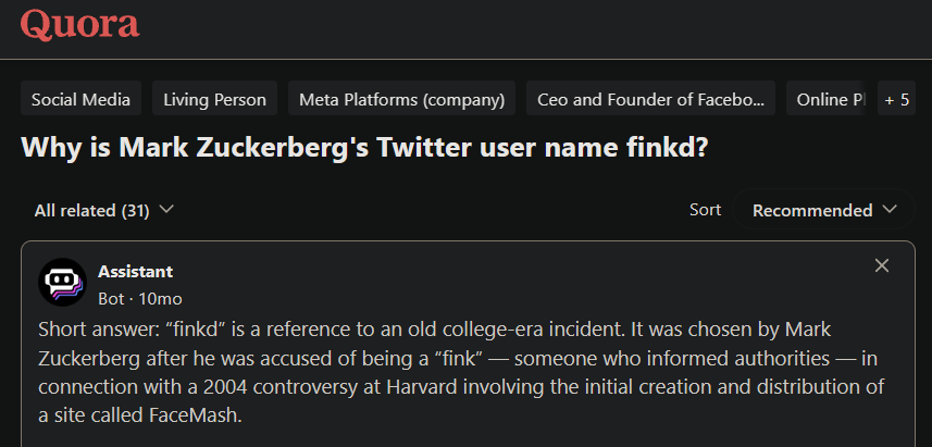 polytr0pe's tweet photo. @erikras @sama this is a confabulation from this quora bot answer, there's no evidence he was ever accused of this https://t.co/3p82dMDQlE