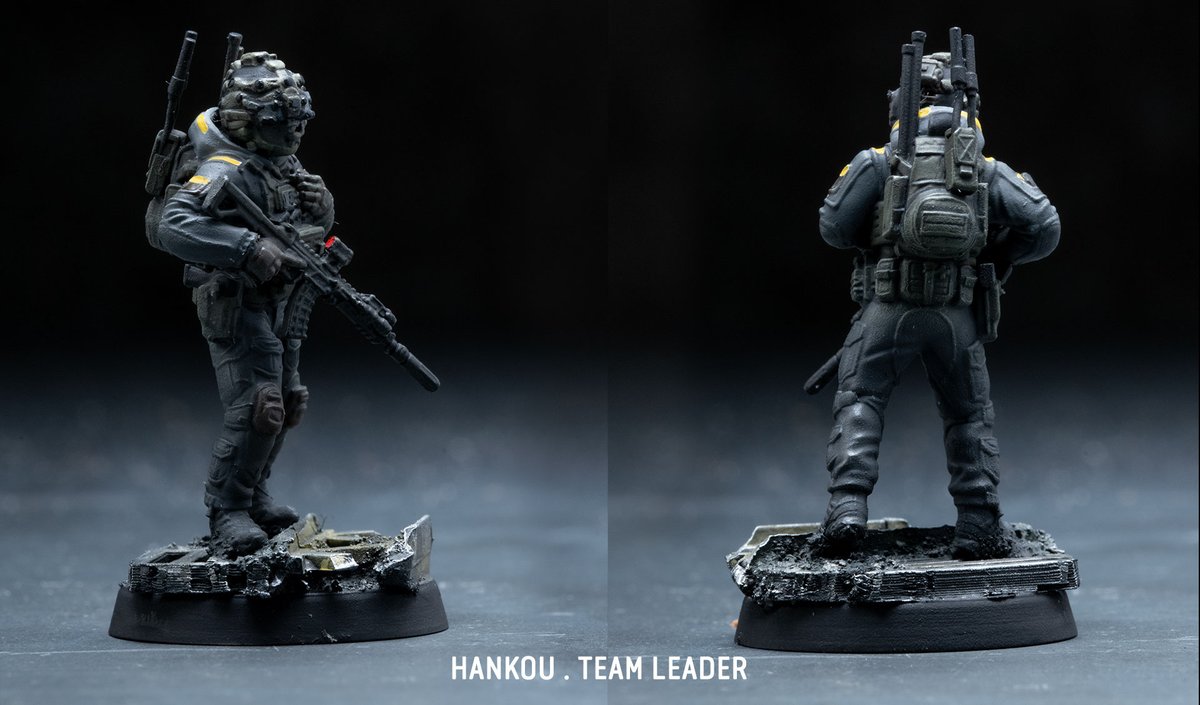 _near_present's tweet photo. Hankou Multi-Function Response Team. Paintand build by Ian's Minis. Available on our website here: https://t.co/QvJDJQFUw2
#nearpresent #28mm #unforgivingclosecombat #tabletopwargaming #killweb https://t.co/m5pzBO3GYy