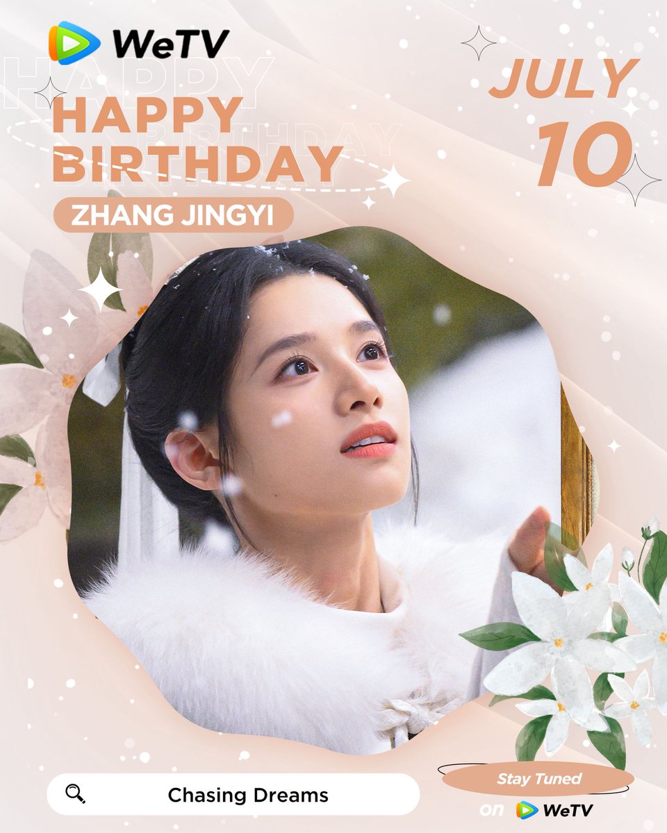 WeTVOfficial's tweet photo. Happy Birthday to #ZhangJingyi 🎂👸🏻

Love your performance in #Reborn ✨

Looking forward to your new role in #ChasingDreams 💐

#张婧仪 #焕羽 #梦花廷
#WeTV #WeTVAlwaysMore https://t.co/FJS0mxFFFn