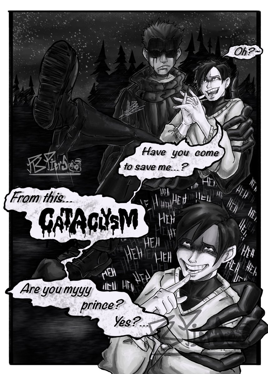TeacupPB's tweet photo. I had some spare time, so I made a micro-comic of my interpretations of #humantruder x #visitag
#ninah #palegun #noimnotahuman
Sorry for disappearing🫡🫡 https://t.co/ueuohiImA5