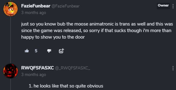 quillllly's tweet photo. @greensuigi Oh he also tried to "we can always tell" a fictional robot moose one time (second image unrelated)

For the record I'm pretty sure this guy isn't trolling. That or he's the most dedicated troll of all time. Either way I love him very much. https://t.co/uUv92bzIfQ