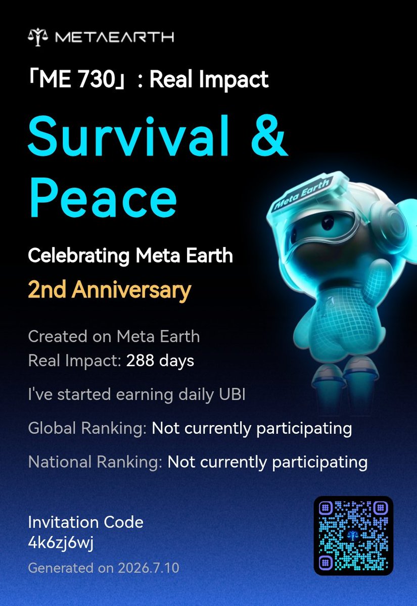 AMadhots's tweet photo. 「ME 730」: Real Impact I’ve started earning daily unconditional basic Income and helping more people do the same. Create your impact with us and win up to $20,000 in rewards! Join here:... Read more:
https://t.co/ItQ2YhNcY3 https://t.co/hL6ujlSJ8c