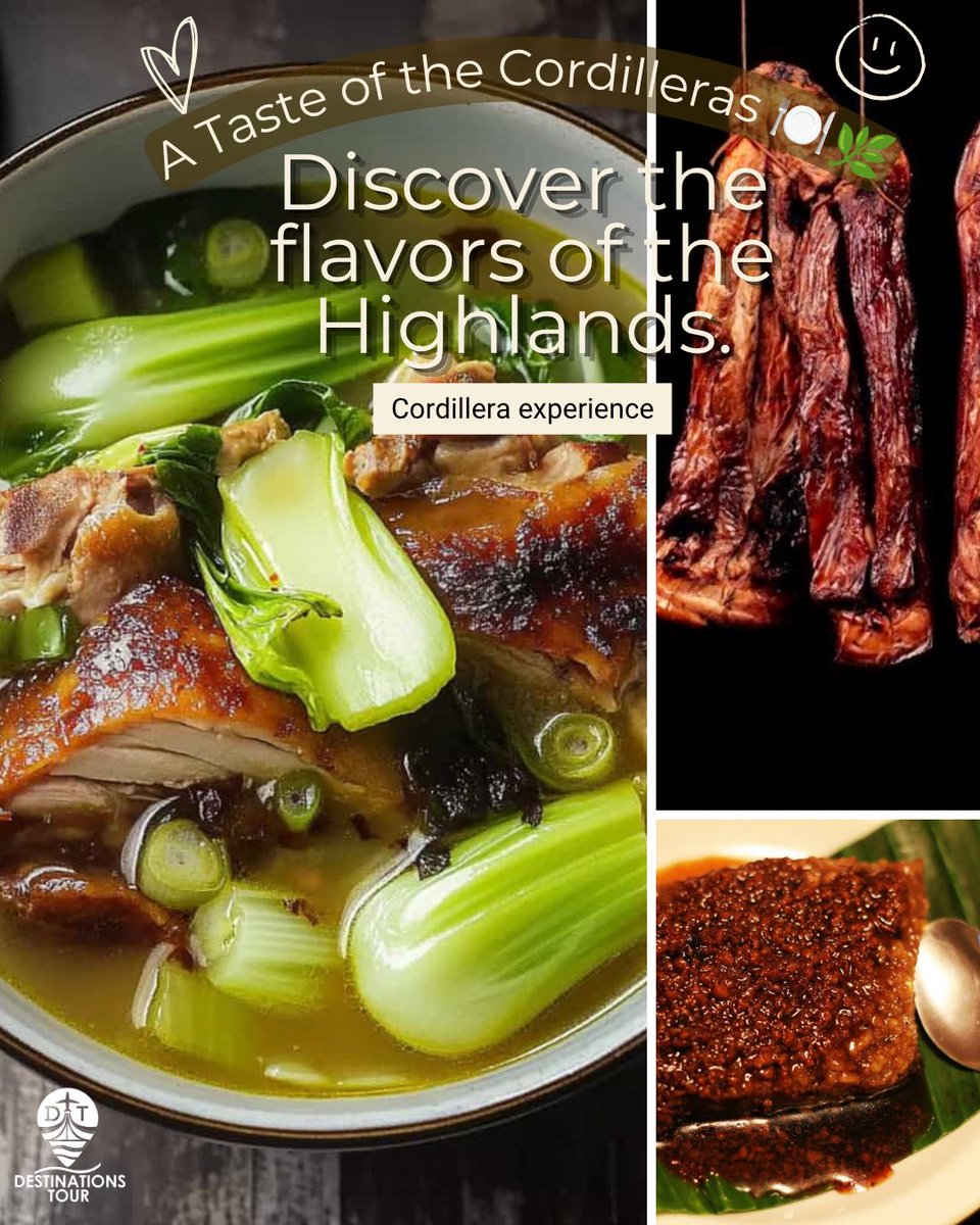 destinations_tr's tweet photo. 🍽️ Every destination has its own flavors to discover.

The Cordilleras are not only known for breathtaking mountain views and rich traditions, but also for dishes and delicacies that reflect the region’s culture and way of life. https://t.co/AN65fON43Z