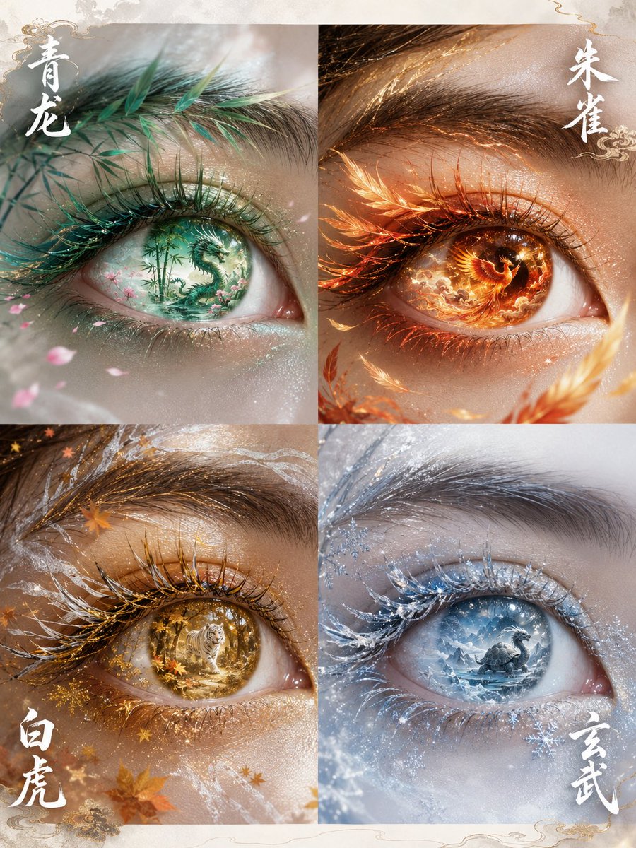 Oriental Four Symbols Eye Macro