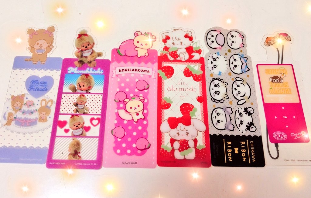 ブックマーカーがめちゃ可愛いの出た♡栞なんてなんぼあってもいいから