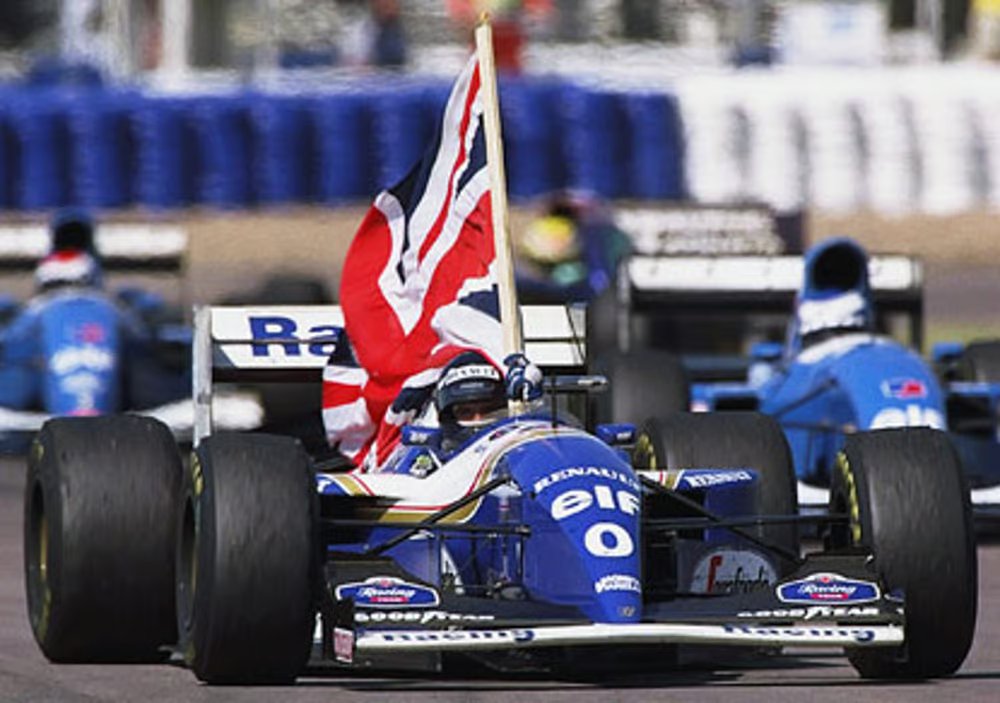 MsportXtra's tweet photo. #F1 #OnThisDay, July 10th 1994. @HillF1 (@WilliamsF1 ) won the #BritishGP at @SilverstoneUK . @schumacher was 2nd but got DSQ after the race so Jean Alesi (@ScuderiaFerrari ) took 2nd with @F1MikaHakkinen (@McLarenF1 ) 3rd. https://t.co/cpxeOF9Z3k #MsportXtra @frentzen_hh https://t.co/ihTgZZdqHf