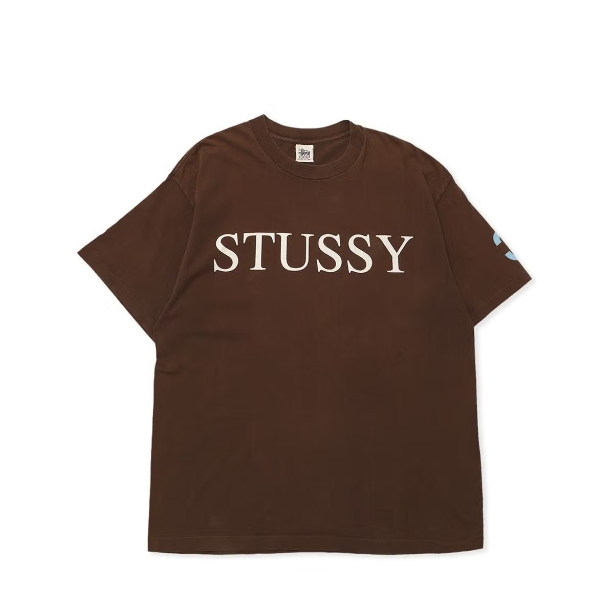 Stussy 90s White-Tag Made in USA Mincho-Font TEE BROWN / STS2127