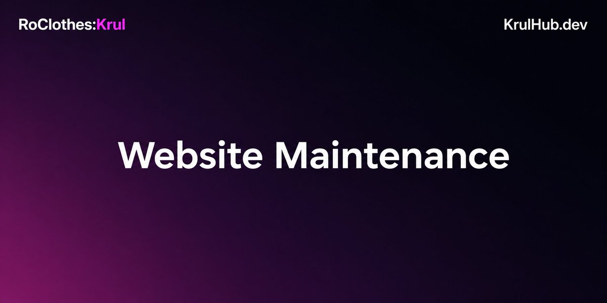 KrulHub's tweet photo. The server is under maintenance, expect some downtime.

Duration: around 12h - 2d https://t.co/bmq19qRJBu
