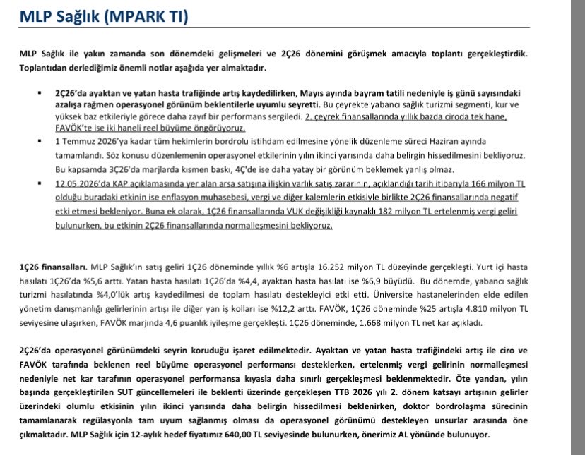 fire_ozgur's tweet photo. Deniz Yatırım’ın 2. çeyrek finansalları öncesi #MPARK görüşmesinden kısa notları: https://t.co/E7pHSiVZbz