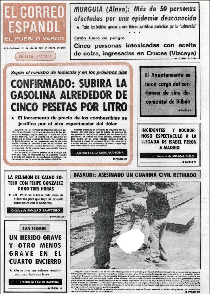 CarlosDeUrrecha's tweet photo. In Memoriam
GC D. Joaquín Gorjón González,
Caído por Dios y por España,
¡¡Presente!!
D.E.P
La Muerte no es el Final
Siempre en Nuestra Memoria
¡¡Viva España!!
¡¡Arriba España!!

10/07/1981 ETA asesinaba con 2 balazos por la espalda en Basauri
https://t.co/JinmlIh0Y3 https://t.co/r1cTDXs8jY