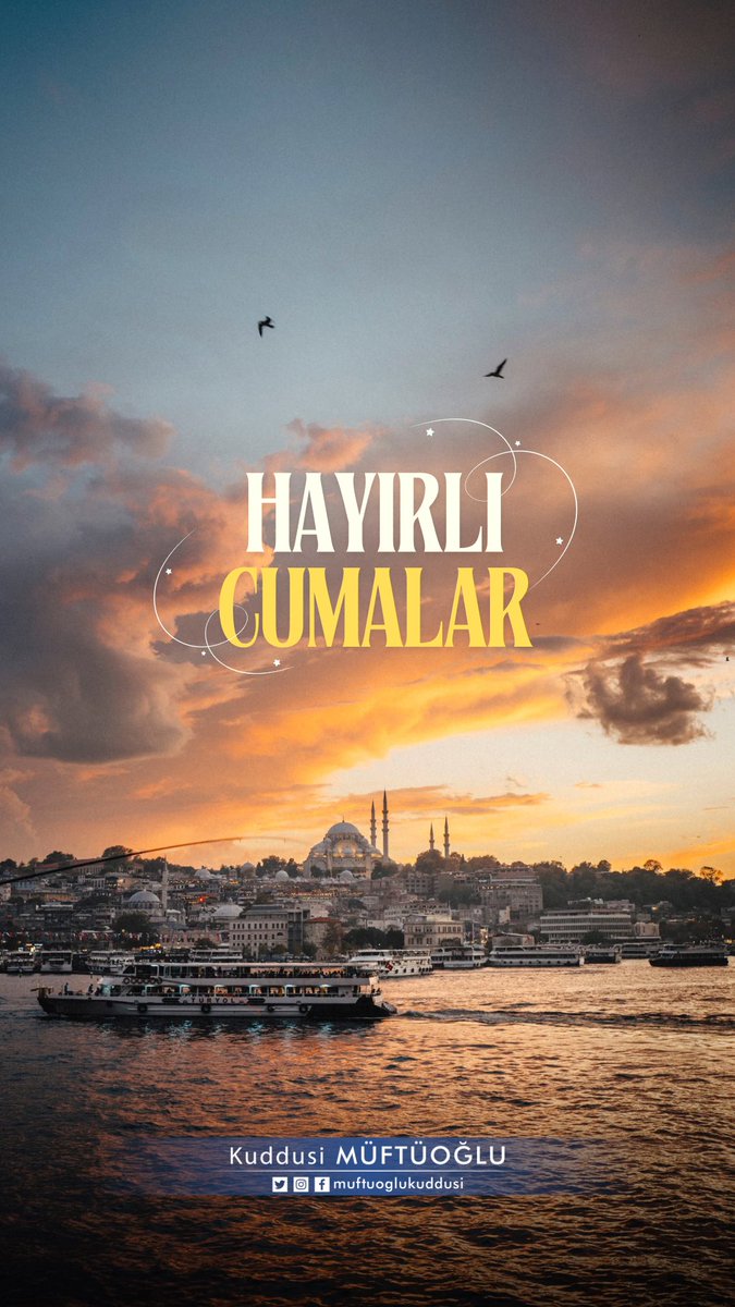 muftoglukuddusi's tweet photo. Selam ve dua ile…
Rabbim kalbinize ferahlık, hanenize bereket versin.
#HayırlıCumalar https://t.co/v76U01m0Zi