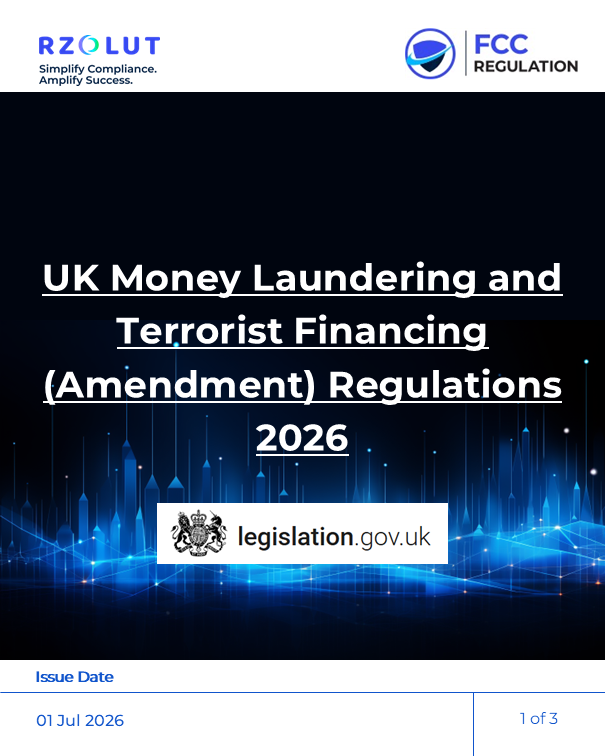 RzolutL's tweet photo. On 01 Jul 26, the UK Money Laundering and Terrorist Financing (Amendment) Regulations 2026 were published to modernize the UK's AML/CFT framework.

Read more https://t.co/yFdjg5fMfr

#Regulation #UK #AML #MoneyLaundering #DueDiligence #CDD #EDD #Compliance https://t.co/159g4Z3nL8