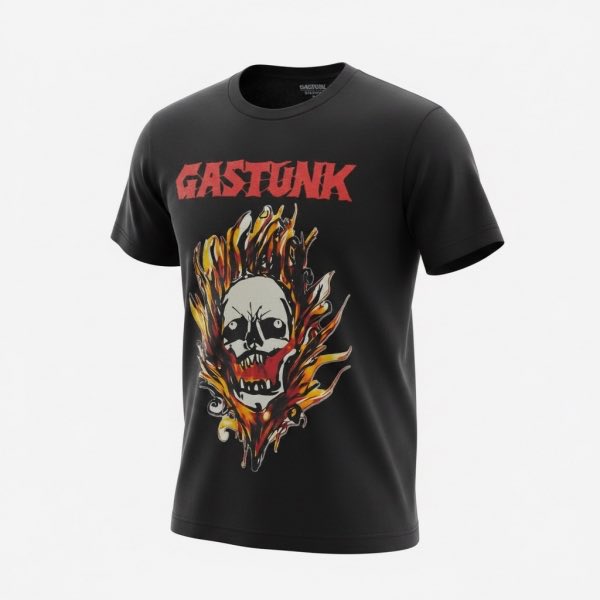 【GW限定】【新品未使用】GASTUNK オフィシャルTシャツ【PUSHEAD】 GASTUNK最新オフィシャルマーチャンダイズ一般販売告知。 ライブ会場で