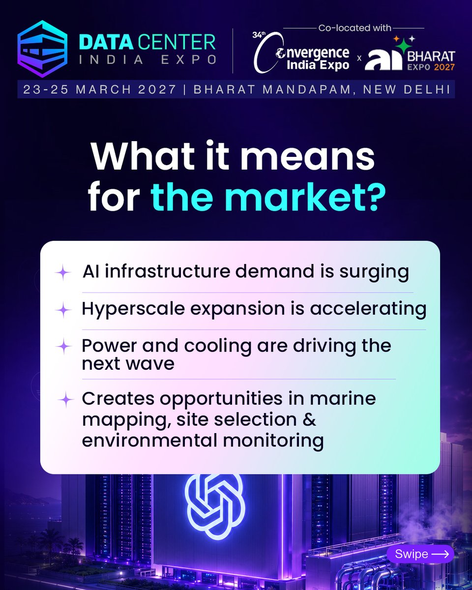 datacenter_ind's tweet photo. AI is pushing data infrastructure beyond its limits, and the industry is literally taking it to the sea. Swipe to understand why floating data centers are the next big thing.
Follow @datacenter_ind for more such insights.π
#DataCenterIndiaExpo #CI2027 #FloatingDataCenters https://t.co/gryyEYn51s