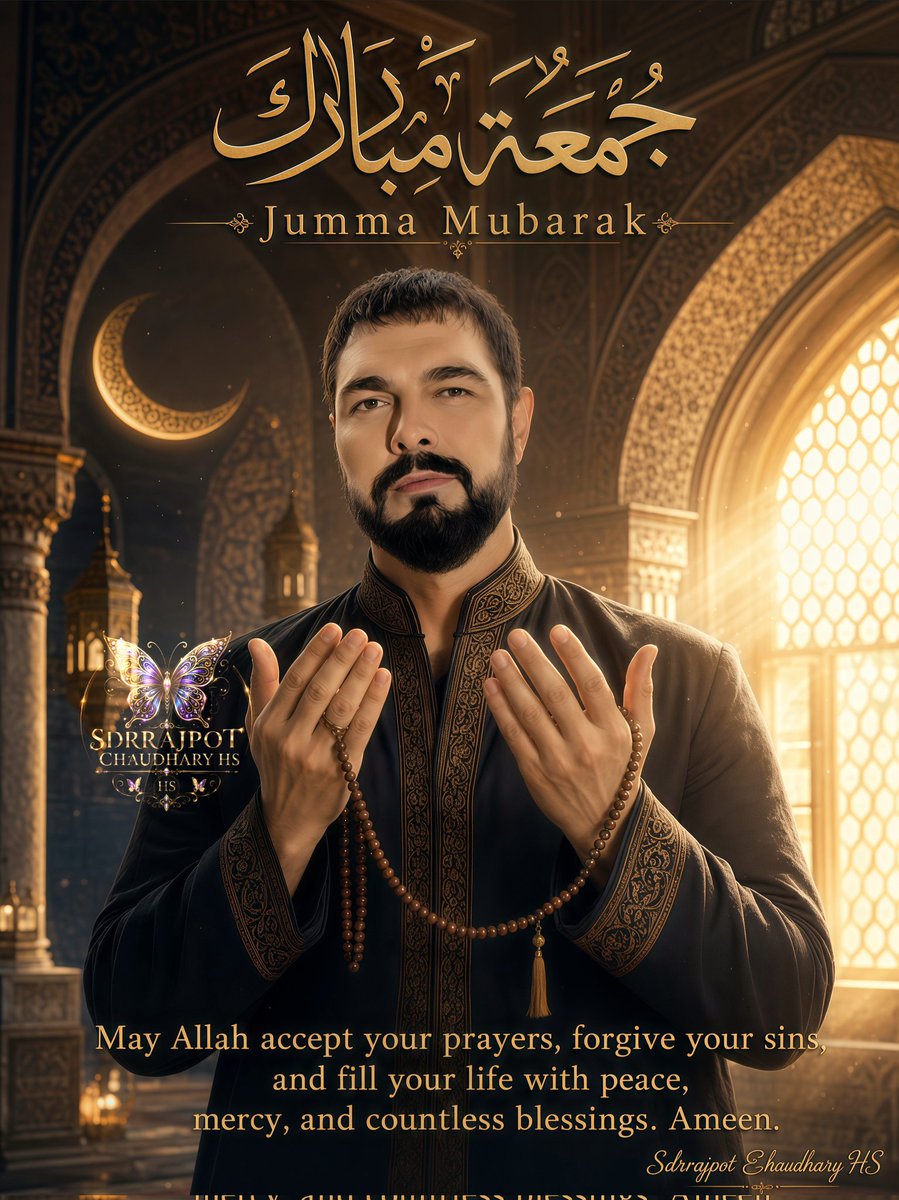 SdrrajpotR's tweet photo. ✨ Jumma Mubarak ✨
 Allah always protect you, bless your life with peace, good health, happiness, and continued success. May every step you take be guided by His mercy, and may all your sincere efforts be rewarded with the very best. Ameen. 🤍🤲🏻🌺
#HalilİbrahimCeyhan https://t.co/C7GUugiM9f