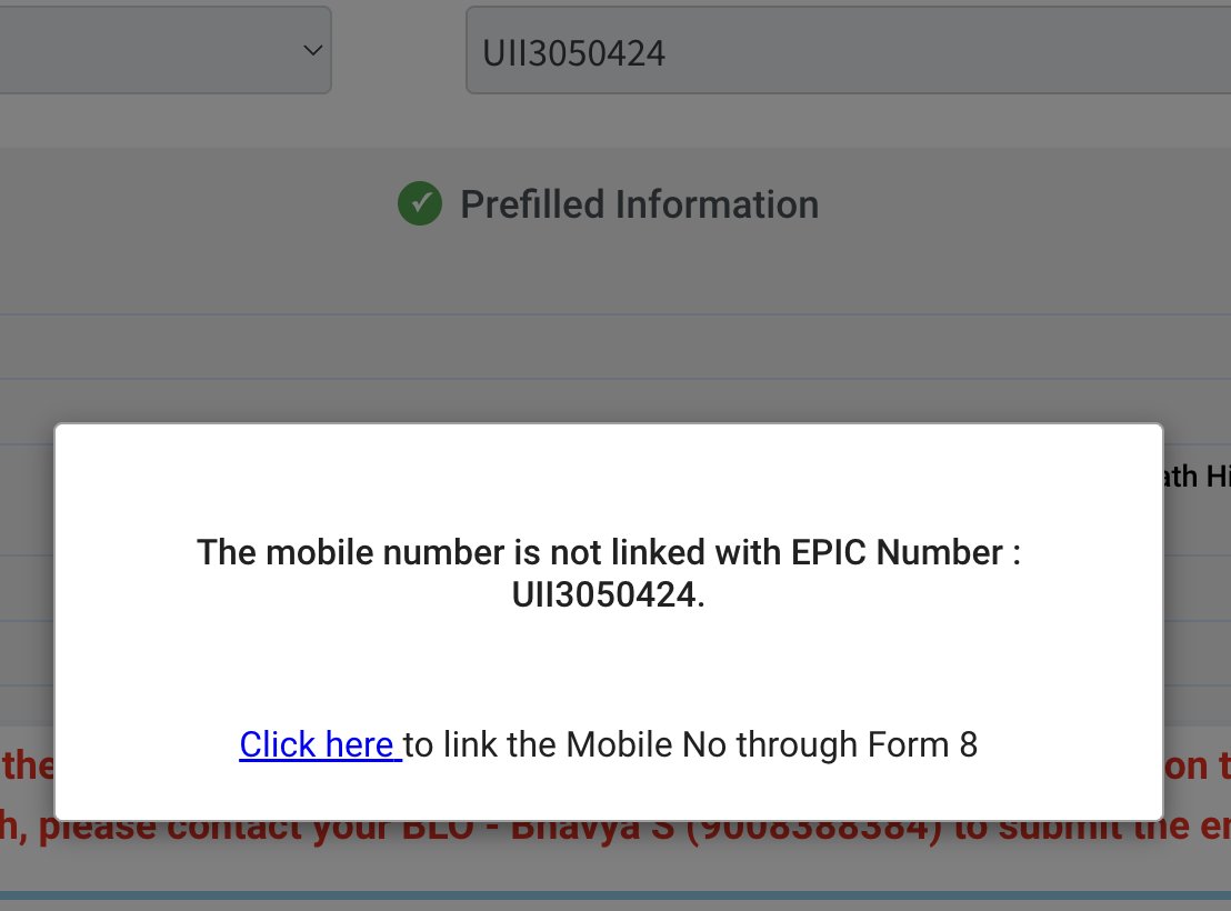 shoor100's tweet photo. Dear @ECISVEEP  @ceo_karnataka ,

I submitted an online request 5 days ago to update the mobile number for my brother's EPIC (UII3050424), but it remains pending.

Due to this delay, we cannot submit the SIR application online. The online portal is meant to reduce BLO workloads and avoid paperwork, but such delays force citizens to visit offline offices instead.

Kindly look into this issue and expedite the update. Thank you.
@INCKarnataka @BJP4Karnataka @JanataDal_S @osd_cmkarnataka