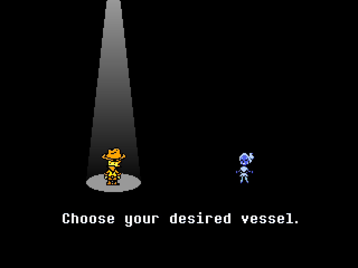 thewyeoak's tweet photo. i really like blue and yellow so i asked the question; what if they had their own undertale prequel https://t.co/SwtGNiWvE7
