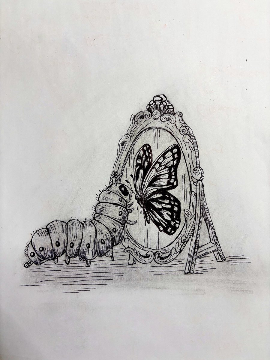 MhmdAnfal's tweet photo. “الفراشة لم تكن حلم اليرقة، بل حقيقتها المؤجلة.” 🦋

My new drawing ✍️ https://t.co/GFUshWIC7l