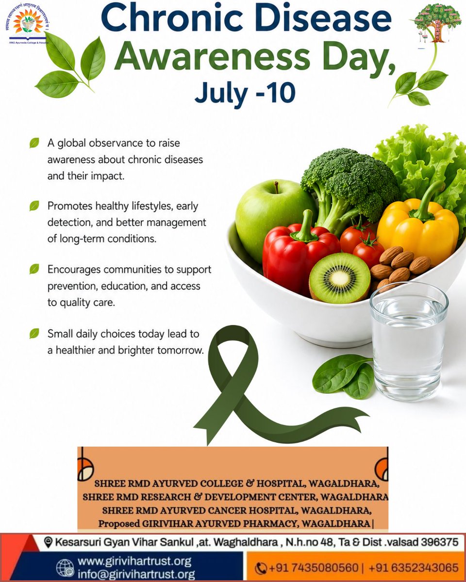 CollegeRmd's tweet photo. Chronic Disease Awareness Day shares information about health conditions that last for a long time, such as diabetes, high blood pressure, arthritis, asthma, &amp; heart disease. Early care, healthy habits, and regular check-ups can help people live a healthier and more active life. https://t.co/2JxlscCgkh