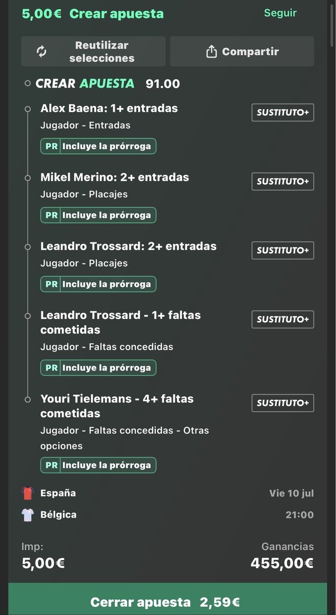 lowstkzzbet's tweet photo. Ultimas dos que lanzo de combinadas con cuota alta👀

España vs Bélgica

#pronostico #belgica #españa #cuota #apuesta #apuestadeportiva #combinada #bet #mundial https://t.co/SQ66AGlSE6