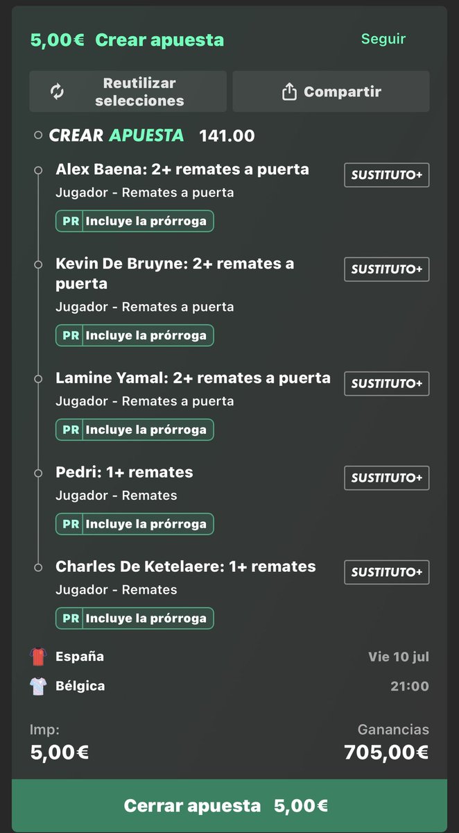 lowstkzzbet's tweet photo. Ultimas dos que lanzo de combinadas con cuota alta👀

España vs Bélgica

#pronostico #belgica #españa #cuota #apuesta #apuestadeportiva #combinada #bet #mundial https://t.co/SQ66AGlSE6