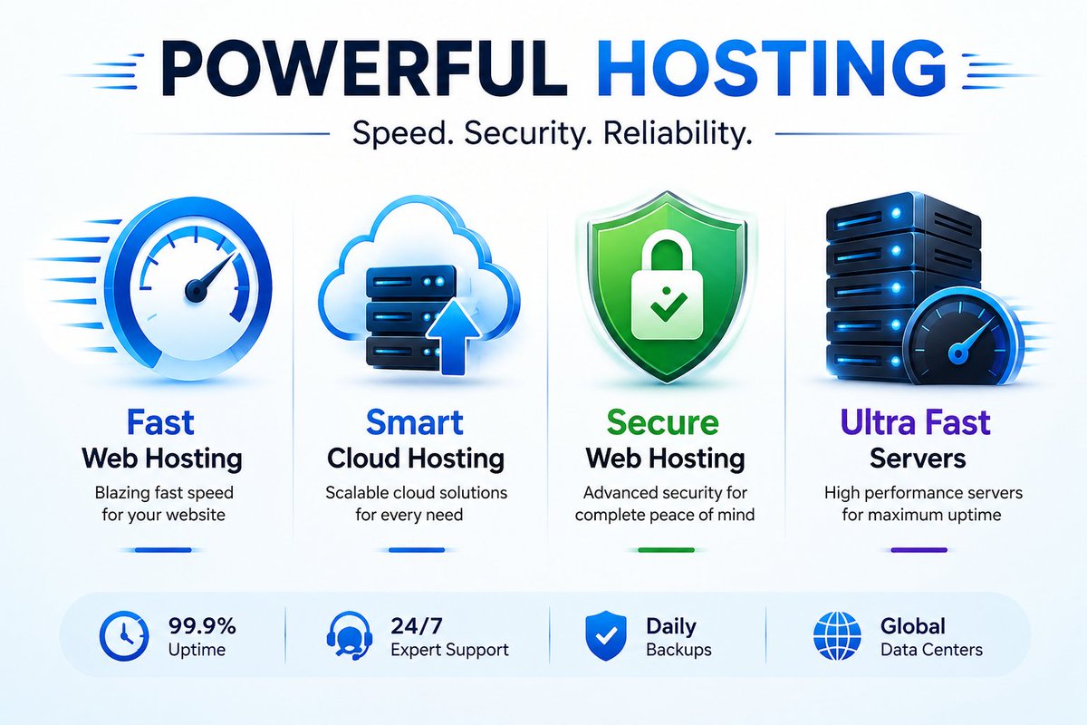 neuraxhost's tweet photo. 🚀 Power Your Website with Smarter Hosting!

⚡ Fast Speed
☁️ Smart Cloud
🔒 Secure Servers
🔥 Ultra Performance
Experience hosting built for speed, security &amp; growth.
#WebHosting #CloudHosting #FastServers https://t.co/CZ00qXrTBf
