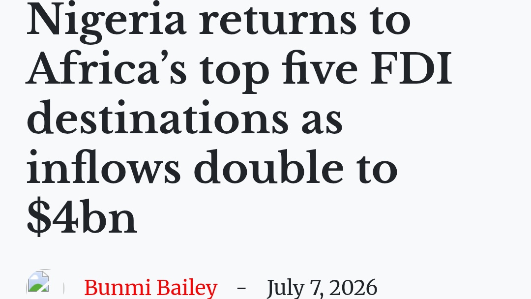 FolushoxFolarin's tweet photo. Best Stock Market in the World? 🇳🇬
Europe's top Jet Fuel Supplier? 🇳🇬
Best Dollar Returns in the World? 🇳🇬
Top 5 FDI destinations in Africa? 🇳🇬

If they ask for the impact of President Tinubu's reforms? Show them this tweet. 

If they ask about how well the economy is recovering? Show them this tweet.

Money flows to where there is value and opportunities, Nigeria is on its way to being an investors paradise! 

Nigeria is Back and this is just the beginning 🔥