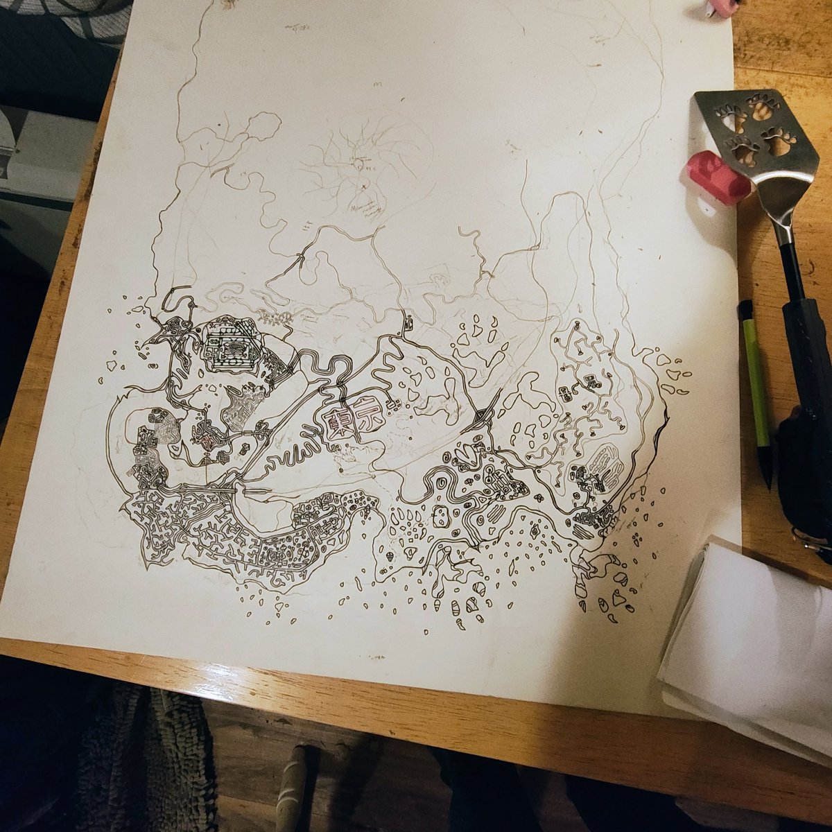 CartographyMaps's tweet photo. Announcement of the phone map 

The City of Las Toke 

#drawing  #art #fun https://t.co/2SbrsMzq7o