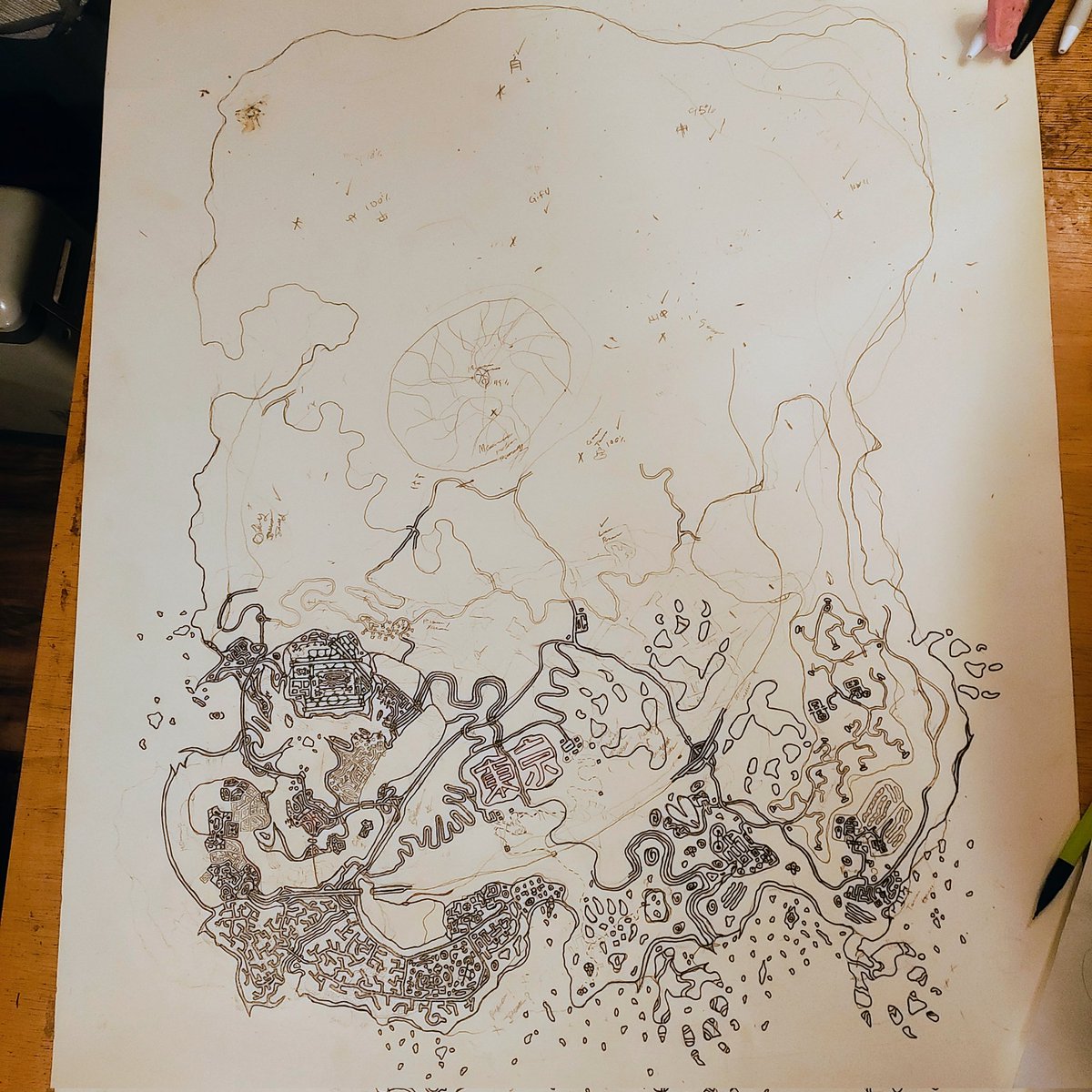 CartographyMaps's tweet photo. Announcement of the phone map 

The City of Las Toke 

#drawing  #art #fun https://t.co/2SbrsMzq7o