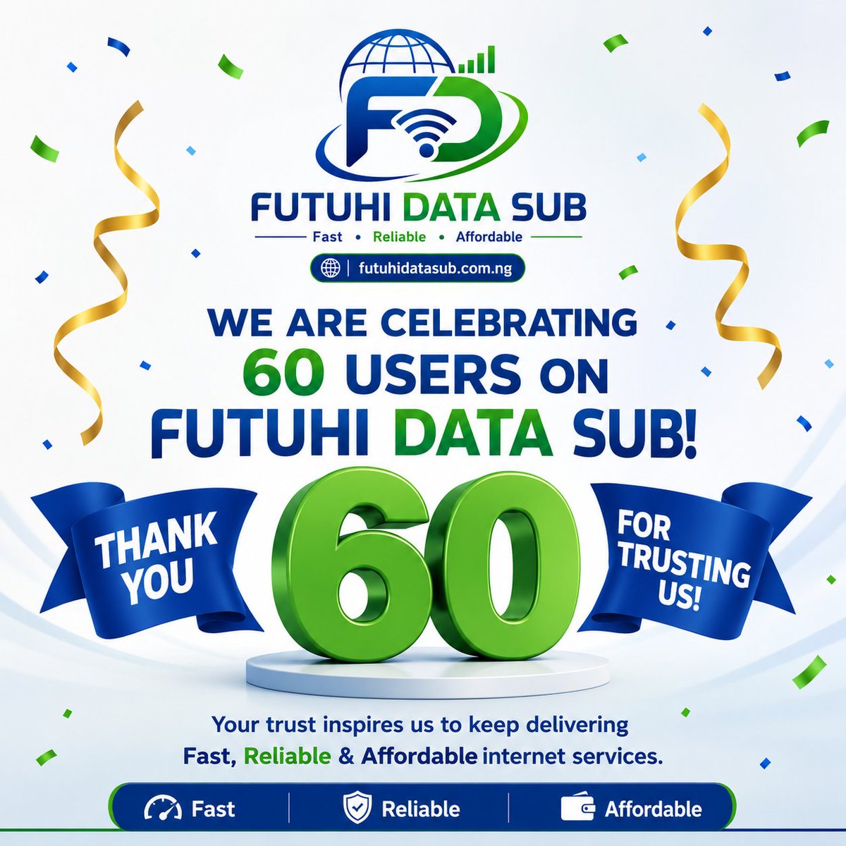 MuhdBaye's tweet photo. 🌞 Barkanmu da Safiya, Futuhi Data Sub Family! 💙
📲 Idan har yanzu ba ka sauke app ɗinmu ba, ka sauke shi daga Google Play Store ka fara morewa cikin sauƙi.

🙏 Mun gode da amincewarku da goyon bayanku. 

💙 FUTUHI DATA SUB – Fast, Reliable &amp; Affordable. https://t.co/fSHL7oPtEd