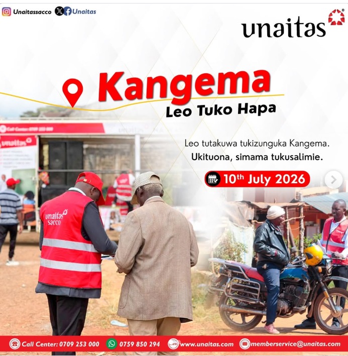 Sacco_Times's tweet photo. Join @Unaitas  today at Kangema https://t.co/8T7Z5IH7iw