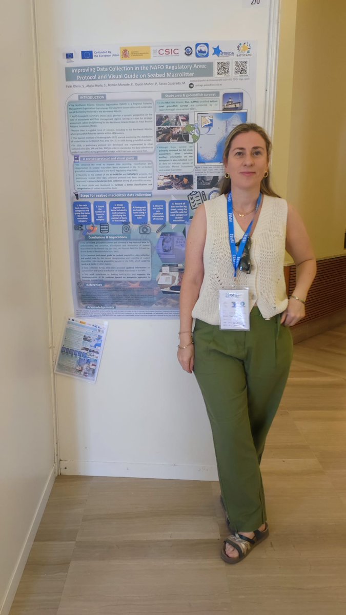 IEOVigo's tweet photo. 📍Participamos en el X International Symposium on Marine Science celebrado esta semana en Cádiz. Nuestros compañeros Mar Sacau, Alexandre Martínez, Juan Santos y José Carlos Fernández presentan trabajos sobre macrorresiduos del fondo marino, química marina y pesca sostenible. https://t.co/tutOKK3t5Q