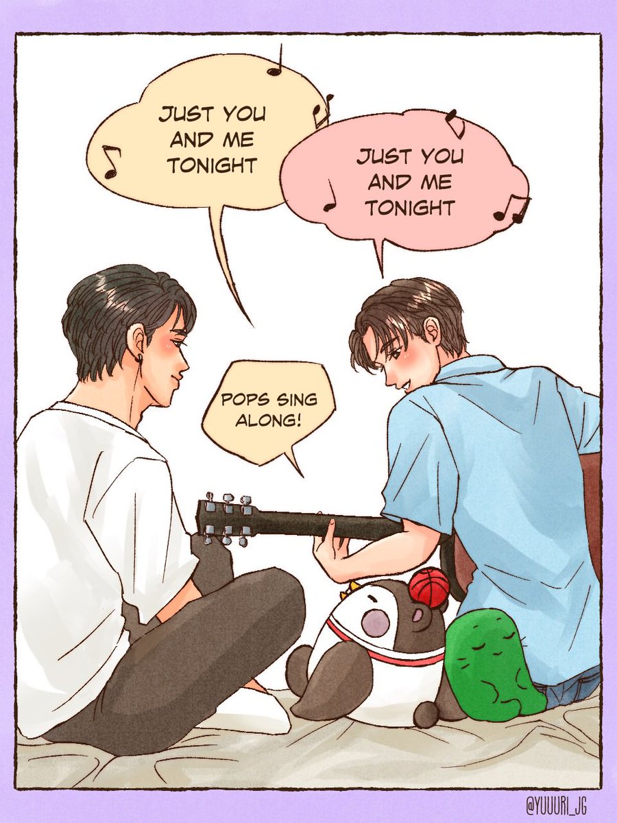 yuuuri_JG's tweet photo. 🐧: Which song do you wanna sing, Guinz?
🐥: Pops‘ song!
🐻: Do you know the text?
🐥: Of course I do because you’ve sang it to me every night when I was a baby 🛌 
🐻🐧: (Kid, you’re still our baby 🥹)

#JossGawin #GUINZLY #จอสกวิน https://t.co/uagTvjRpnd