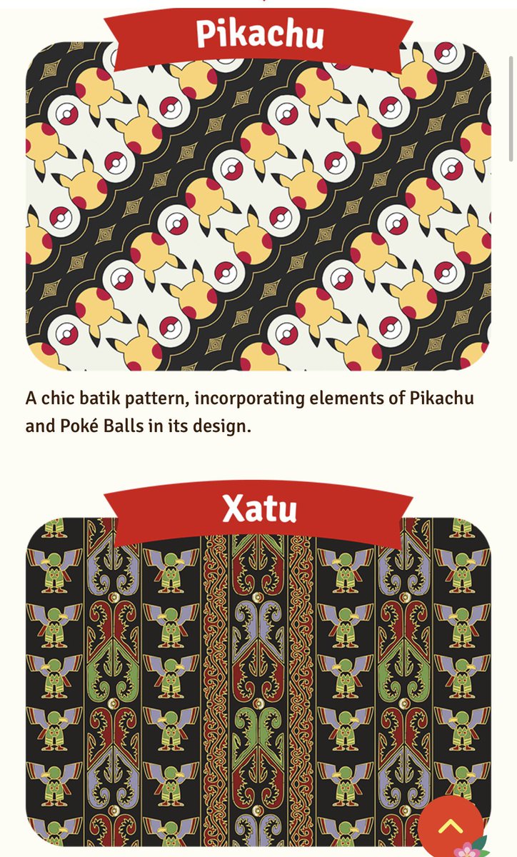 makaziKi_ne's tweet photo. Batik Concept とポケモン公式コラボでポケモンバティックシリーズがあったの…？！2年前に発売だったみたいなんだけど急浮上中なので、来年出るポケモン新作、マジでマレーシア・インドネシア辺りが舞台なのが濃厚なのかも。だとしたらマジで激アツ。コイキング好き…
https://t.co/fgatXkCudU https://t.co/dZCpxQmhAp