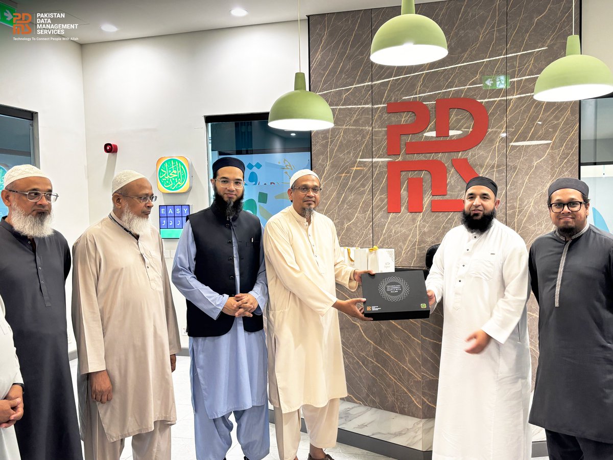 Pakdata1's tweet photo. We were honored to host Shaykh Shahriyar Bashir, Director & Trustee of MTJF Canada, at PDMS.
We discussed shared goals and explored opportunities for collaboration to better serve the Ummah through meaningful initiatives.
#PDMS #MTJFCanada #ServingTheUmmah #GlobalCollaboration https://t.co/rRzCqDE0Mu