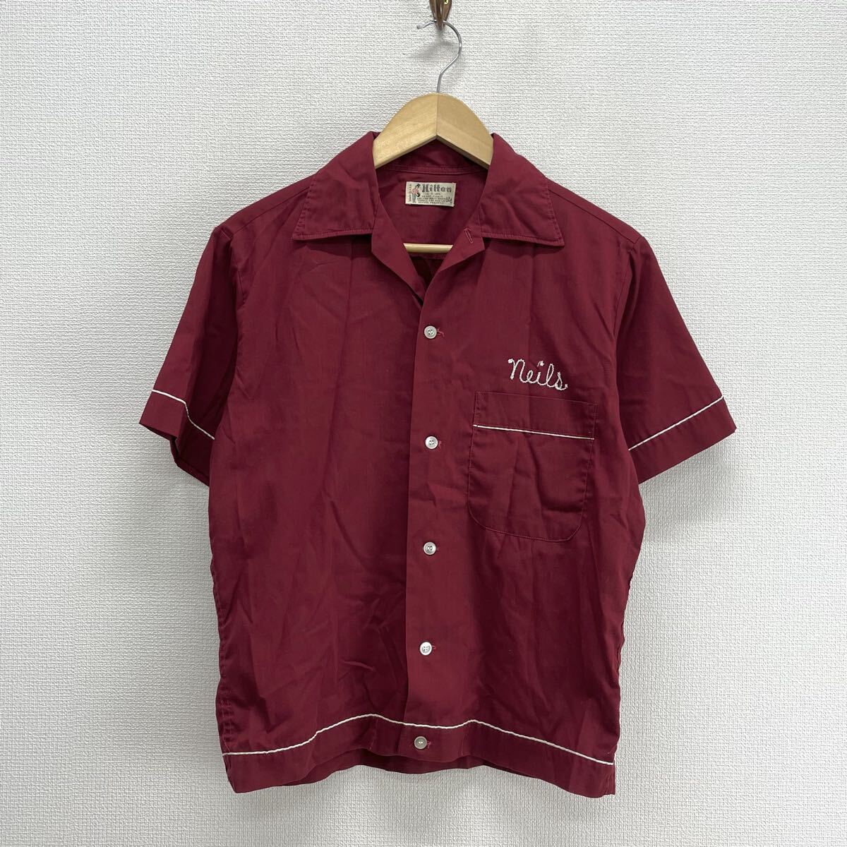 HILTON USA製 ボーリングシャツ SIZE S USA製HILTONの雰囲気抜群な