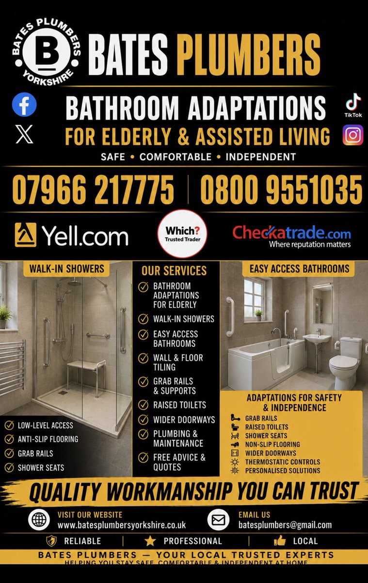 BATESPLUMBERS's tweet photo. Bathroom fitters covering Yorkshire

https://t.co/r2uYtQh6fG https://t.co/t3mWc6Cm3s