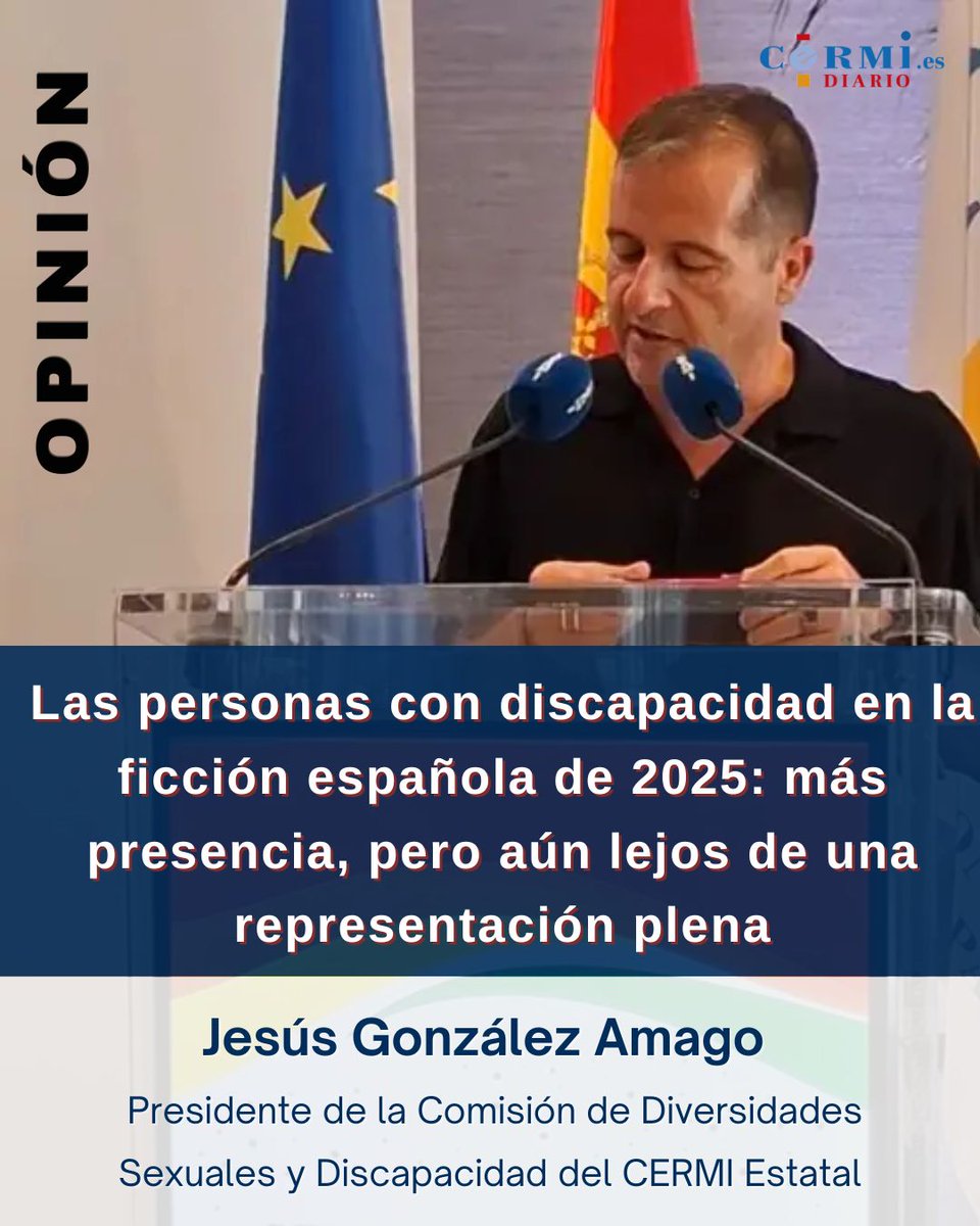 Cermi_Estatal's tweet photo. Las personas con discapacidad en la ficción española de 2025: más presencia, pero aún lejos de una representación plena por @JgAmago #CERMIdiario #OrgulloCERMI https://t.co/9o1M6AlLjF https://t.co/odcYWOBXyg
