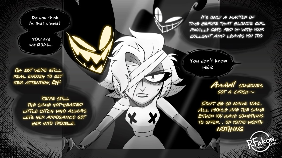 RFakonWolf's tweet photo. Part 6/8 ⭐️Day 5 : Secret (part 3)
New post works! Guess the file was too big lol😭
#fallenstar #chaggie #HazbinHotelAnimation
DO NOT RE-UPLOAD or USE WITHOUT MY PERMISSION. https://t.co/lfMjOVSrVm