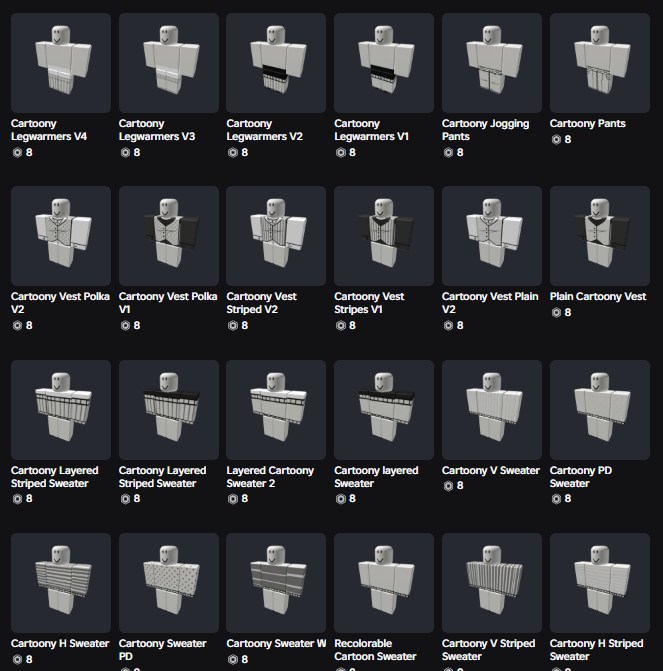 iLuxoChrysto's tweet photo. I'm done for the day yall. Enjoy all the recolors you can come up with. These are made for yall to play with. 

https://t.co/BKPpsdgVUF

#roblox #roblox2dclothing #robloxart #robloxugc https://t.co/rX1Ljn3KHw