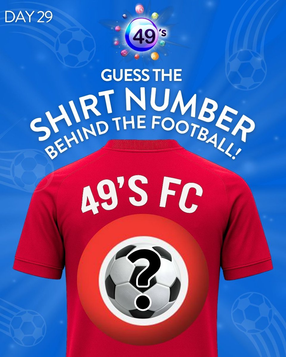 49sdraw's tweet photo. ⚽ 49's World Cup Challenge – Day 29 ⚽
CLUE: The number of the Belgium player who is the first ever to score as a substitute in four different World Cup matches
Which ball number do you think it is?
#WorldCup2026 #49sChallenge #49sDraw #49sFun #WorldCup
18+, GambleAware https://t.co/nJWFbBrMVb
