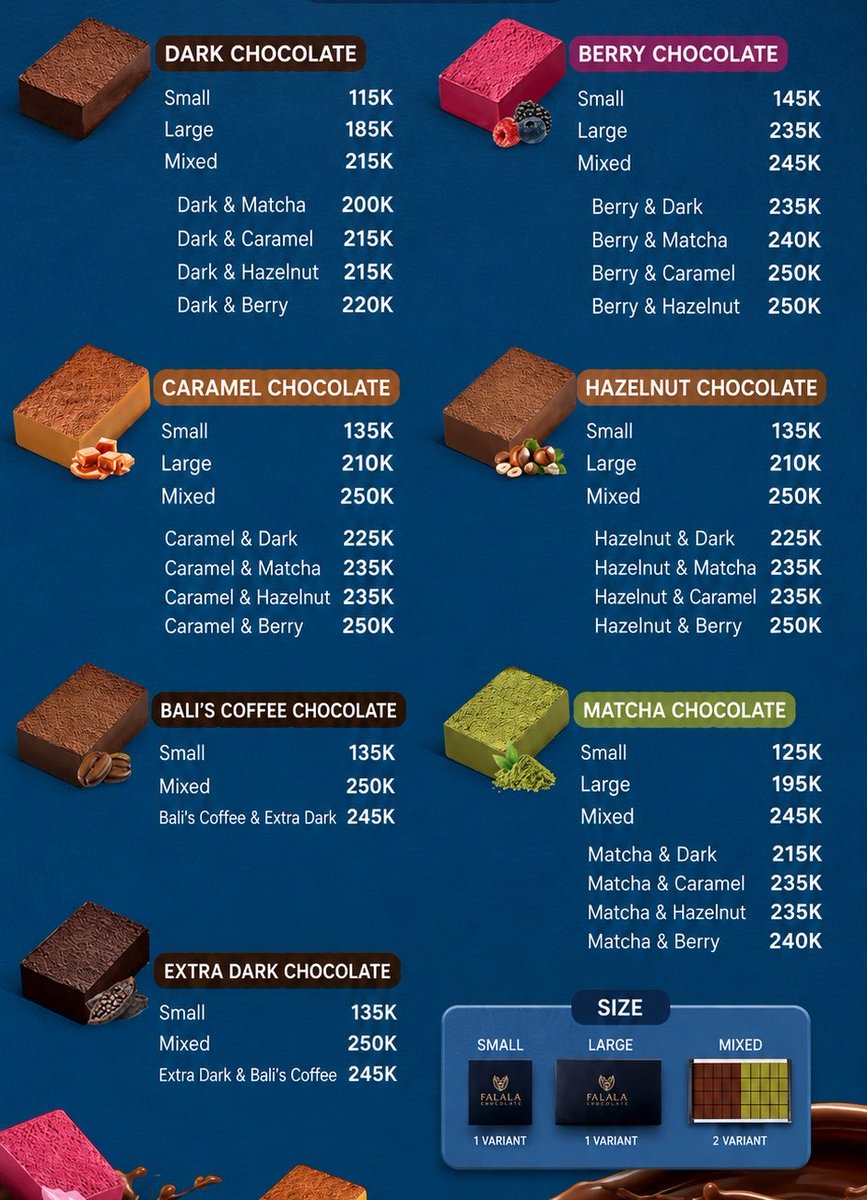 pikaispikachoos's tweet photo. Jastip bali by pikachoos
Falala chocolate https://t.co/lL7KssViXd