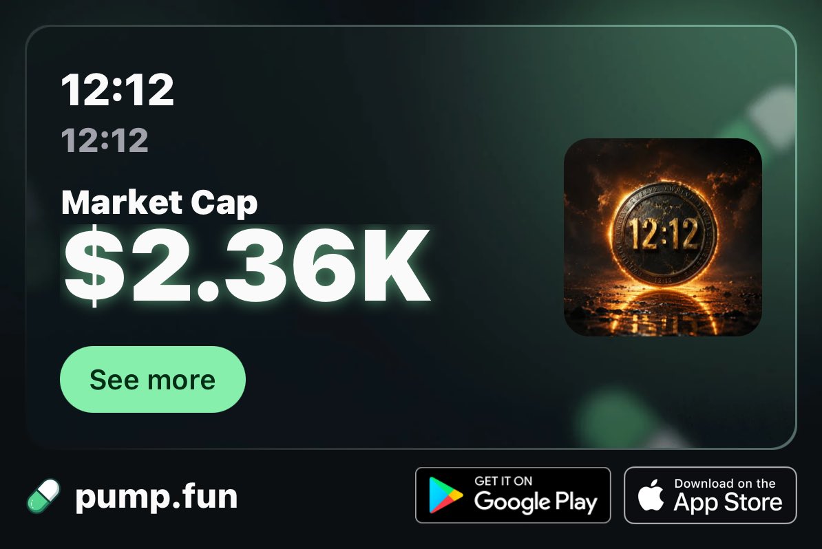 ScoobyKryptoToo's tweet photo. https://t.co/usqxiJePxz ⏰ 12:12 isn’t just a time. It’s a signal.

The ones who notice it first are usually the ones who arrive first.

Built on Solana.
Tick. Tock. $12:12

👇 Tag @blknoiz06 below and we’ll send them some $12:12 tokens.

The clock is ticking. ⏰🚀 https://t.co/36Y3yqJ9gg