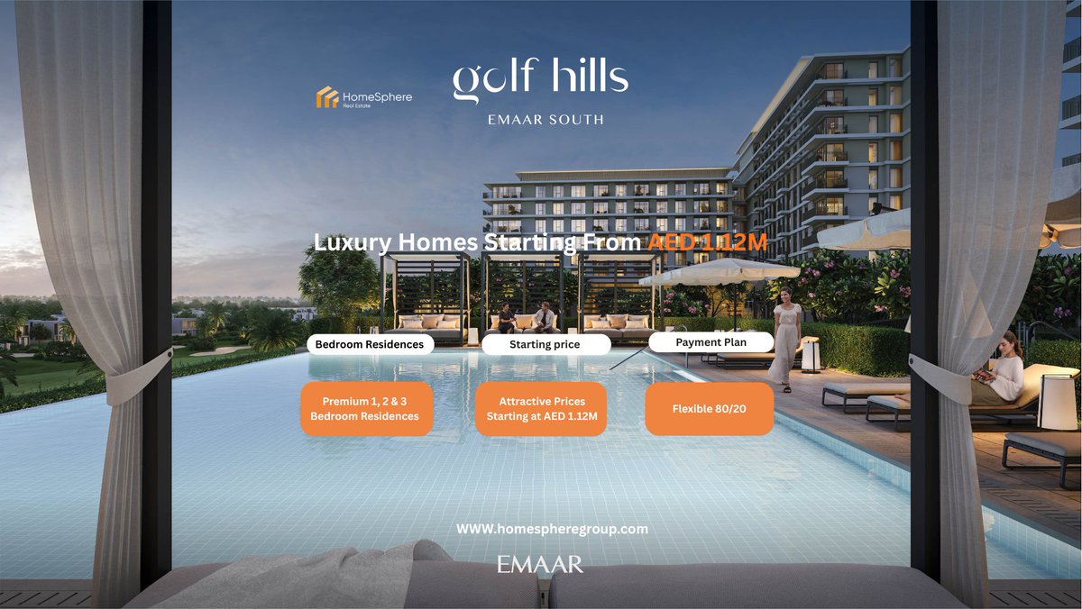 homespheregroup's tweet photo. Wake up to panoramic golf course views and experience a lifestyle designed around comfort, elegance, and nature. 

📞 Call / WhatsApp: +971 50 265 5686
#GolfMeadows #EmaarSouth #EmaarProperties #DubaiRealEstate #DubaiProperty #DubaiProperties #DubaiHomes #LuxuryLiving #Luxury https://t.co/Gdz6AhEyrZ