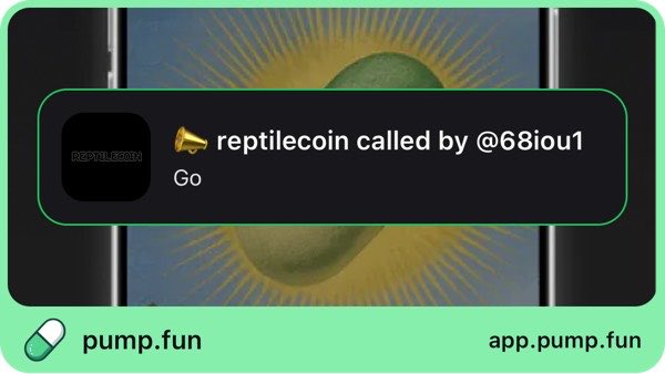 Davidsnowfunny's tweet photo. Just called out reptilecoin at $343.73K mcap. Follow me on https://t.co/w16O1zNxiz app to get instant alerts: https://t.co/gNMp8WCBsf #sendit #pump #reptilecoin #crypto https://t.co/z5CHcVgMrT