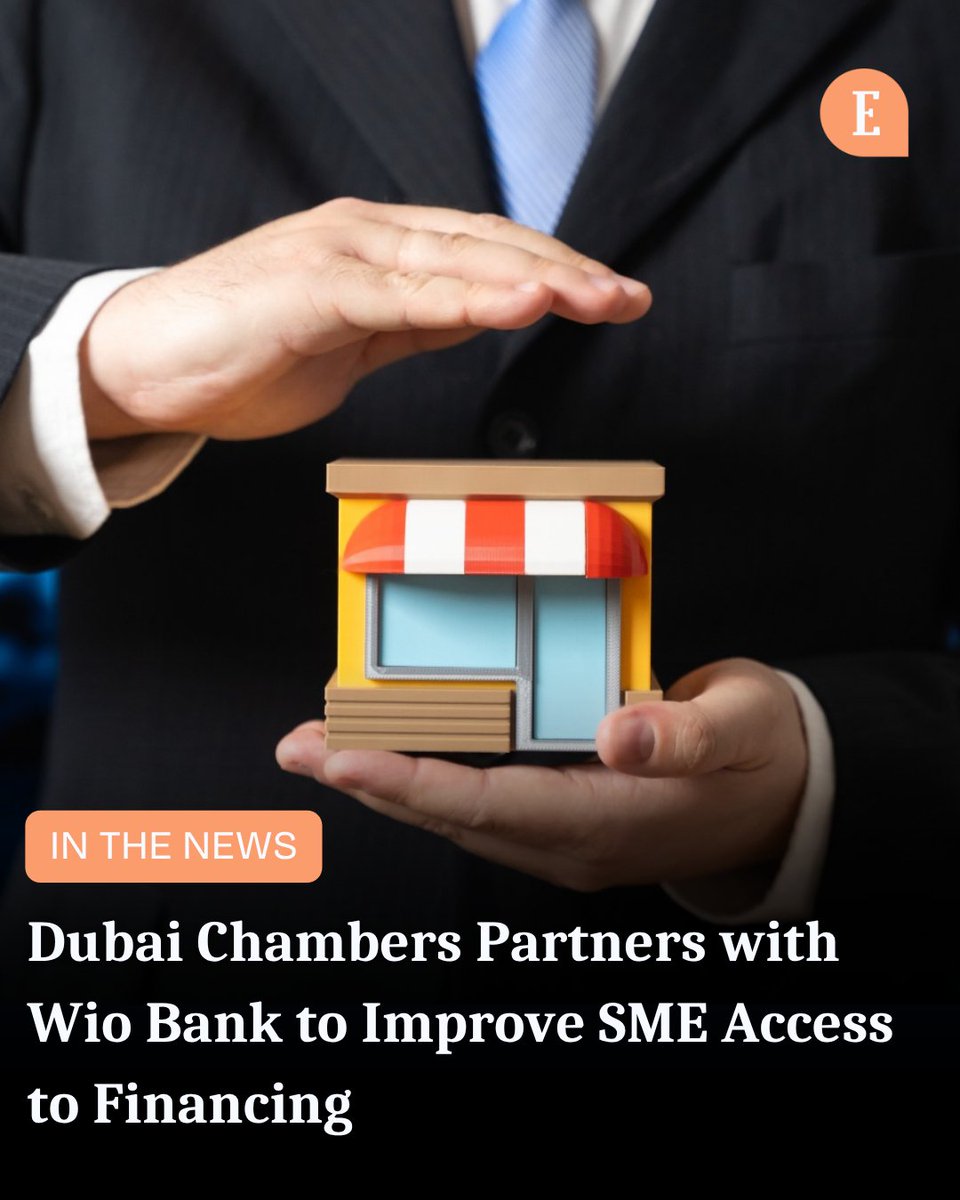 EntMagazineME's tweet photo. @DubaiChambers has signed a memorandum of understanding (MoU) with @WioBank, the #UAE-based digital banking platform, to provide banking and financing services for members of the Dubai Chamber of Commerce.

Under the agreement, small and medium-sized enterprises (#SMEs) will have access to digital #business account opening and financing solutions designed to support business operations and growth.

The partnership will enable Dubai Chamber of Commerce (@DxbChamberComm) members to open business accounts through a digital process and access credit solutions intended to help businesses manage cash flow, invest in expansion, and scale their operations.

Read more HERE: https://t.co/O8V5rA1Au3
