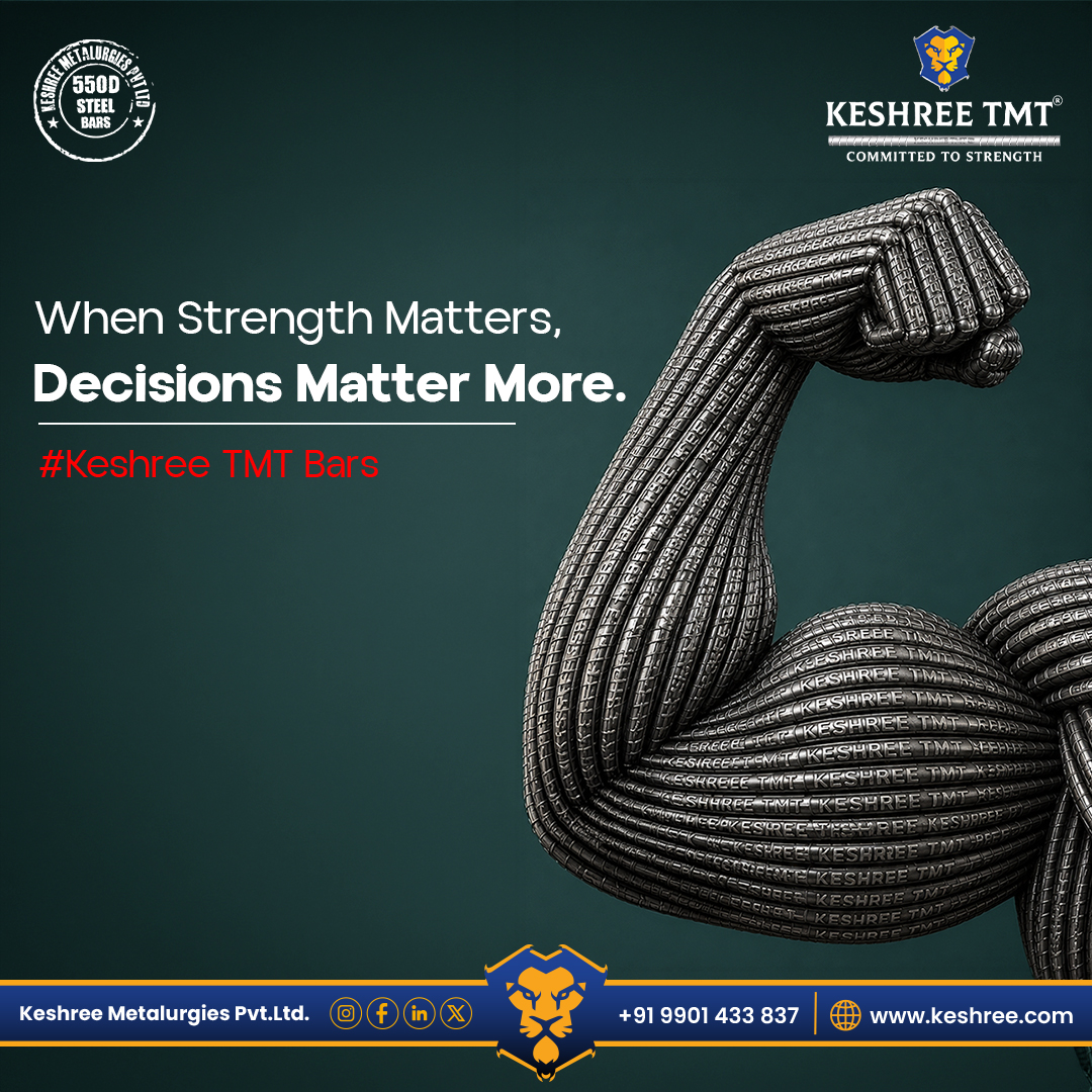 KeshreeTmt's tweet photo. Every strong structure starts with the right choice. Choose Keshree TMT for lasting strength, durability, and confidence that stands the test of time.
Call: +91 9901433837
Visit: https://t.co/CHtwgpdGkU
#KeshreeTMT #BuildStrong #StrengthThatLasts #SmartChoices https://t.co/bL5Qeuhc0k