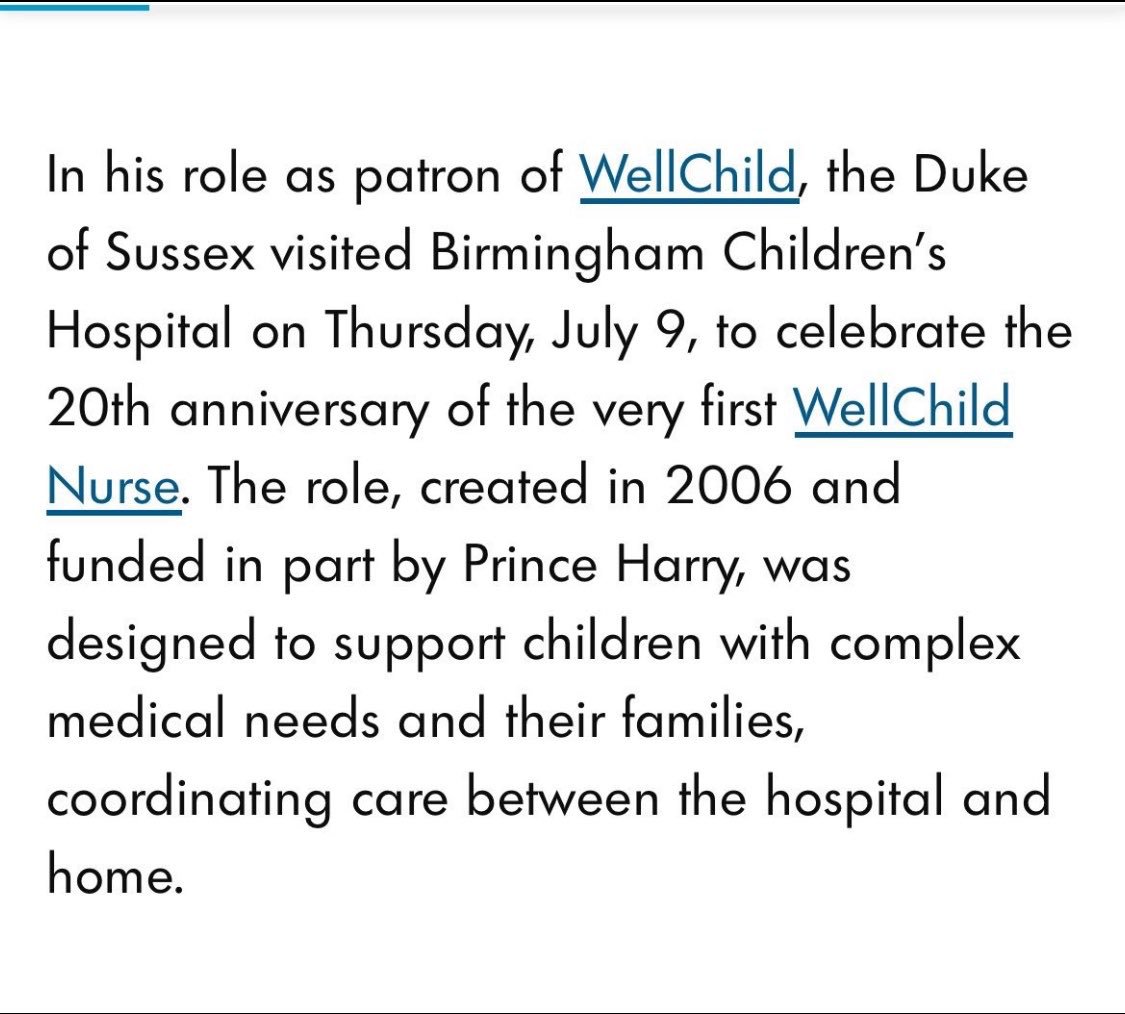 Trendspowers's tweet photo. It has been revealed that His Royal Highness,Prince Harry co-funds the WellChild Nurses, for children with complex medical needs.#PrinceHarry

https://t.co/NEuHrvwSE7 https://t.co/UJTZt5VKEk