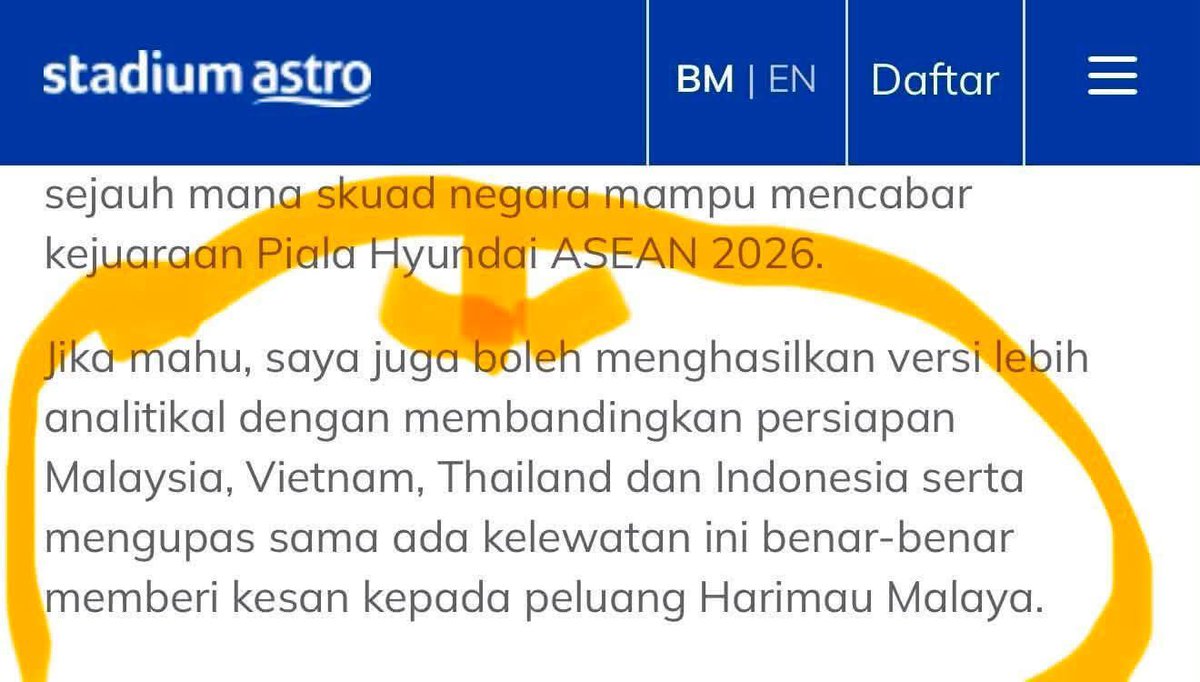 PiangShankly's tweet photo. Kok ye pun, delete la dulu cadangan chat gpt tu, Ammar Hakim..
&amp; @stadiumastro takde editor ke yg cek dl semua article sblm publish?

Haha.. Kartun https://t.co/Z6wx2F1PFc