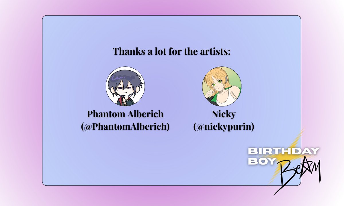 devrlabproject's tweet photo. Terima kasih kepada artists yang telah berkontribusi dalam online mini project #BirthdayBoyBeam

[Please read below] ⬇️ https://t.co/XPKys2x5DH
